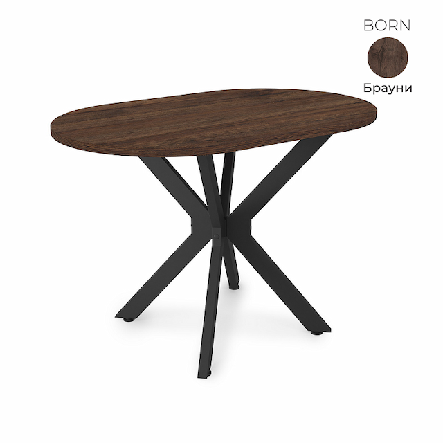 Стол обеденный овальный Алсав 21BORN-O.1100 Brauni