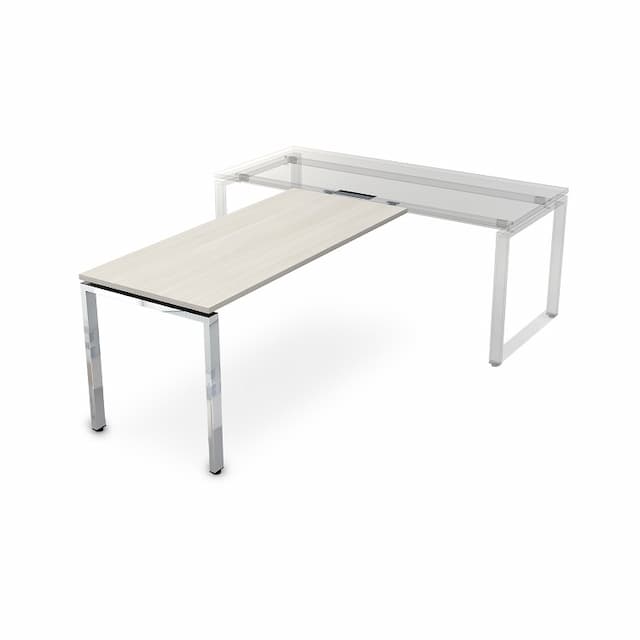 Брифинг приставка АЛСАВ Gloss line НБП-П.004 Ivory/металл глянец