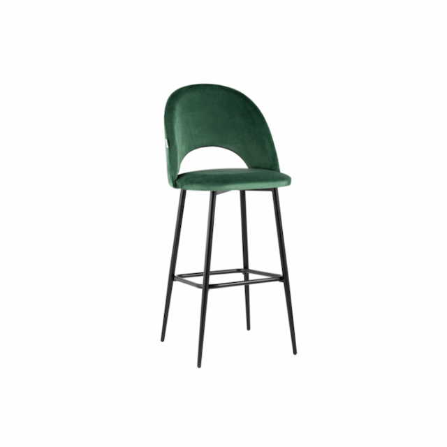 Стул барный Клен Мелани сгр340/1 (велюр, зеленый)